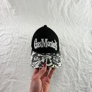 Gas Monkey Garage Men's White & Black Hat Cap Sz L/XL